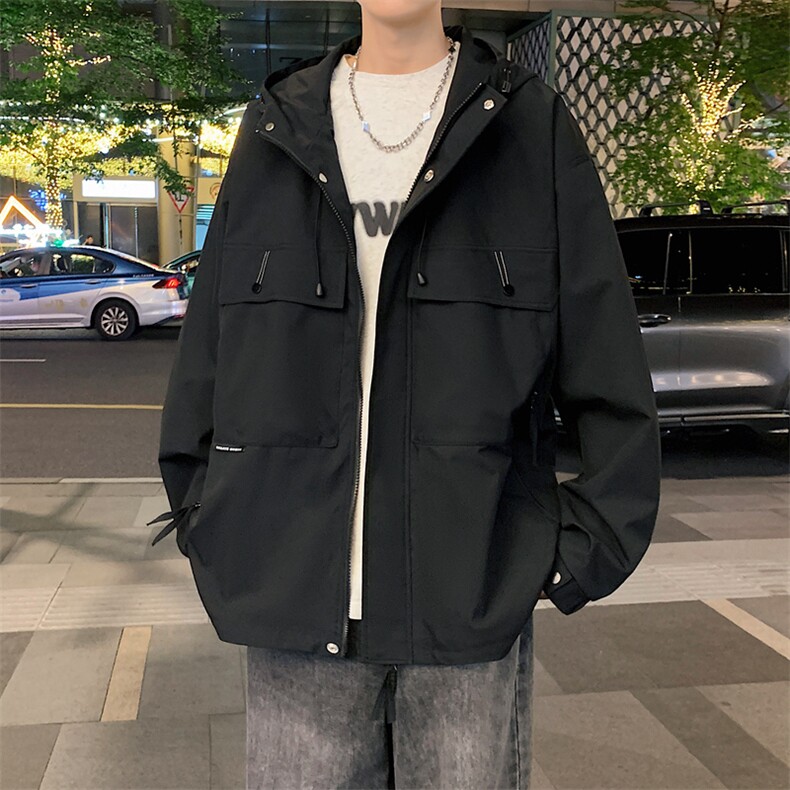 冲锋衣男外套春秋款工装夹克男青少年休闲宽松上衣服JK0233-P78,男装夹克,星座308B-2