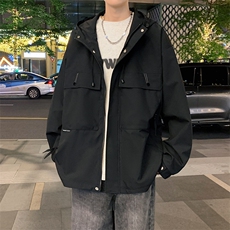 冲锋衣男外套春秋款工装夹克男青少年休闲宽松上衣服JK0233-P78，男装夹克，星座308B-2