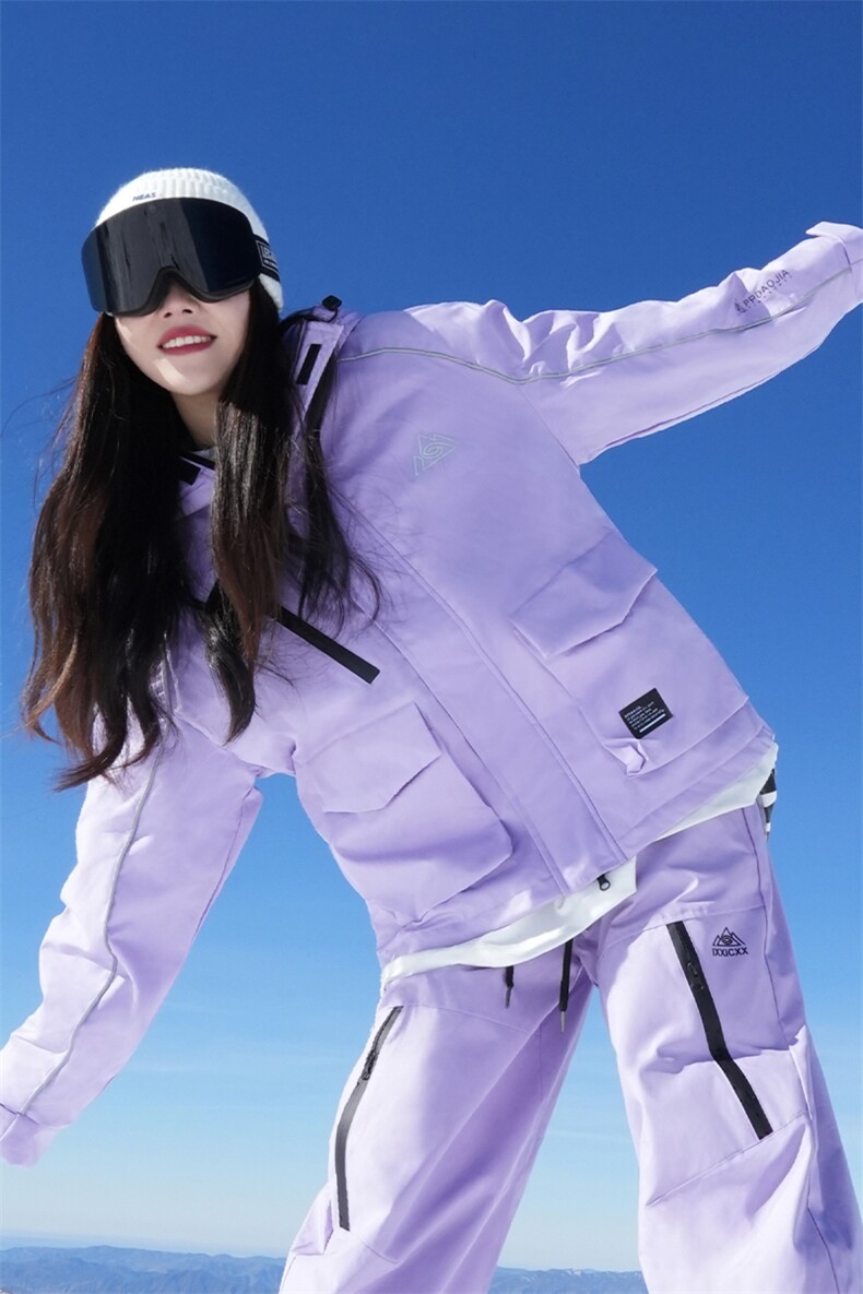 冬季单板双板防水防寒滑雪服男女反光条保暖加厚时尚外套M69-P170,男装棉衣,电商A001-1
