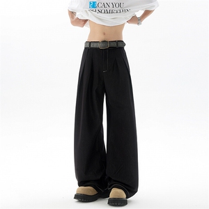 8XL-M 冰丝仿牛仔裤男百搭简约阔腿宽松弯道直筒休闲裤男K9150图片