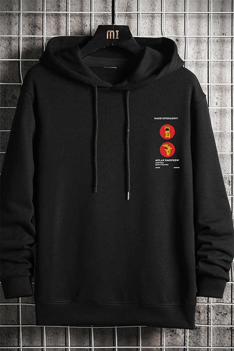 WY2093-P40加绒P45纯连帽卫衣男大码运动帽衫宽松薄外套,男装卫衣,电商A040A