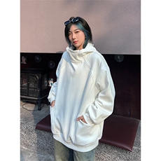 春季港风美式潮流拉链设计套头连帽卫衣潮XZ213-W2205-P70控88，男装卫衣，星座213