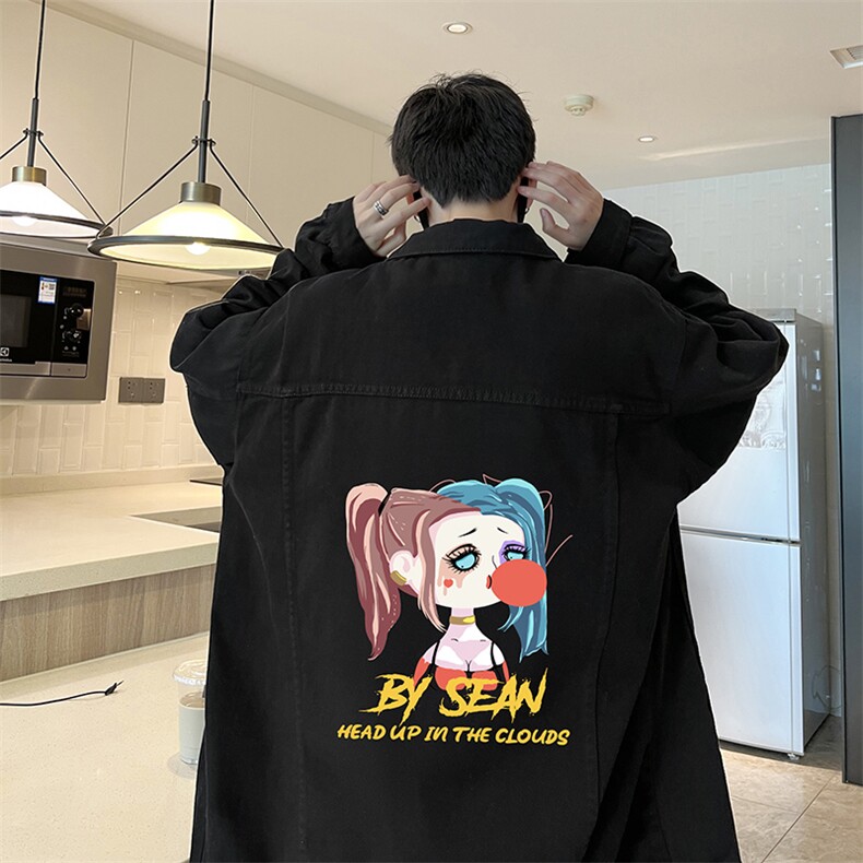 牛仔夹克男大码牛仔外套男茄克NJ77298-P60加绒款-P75,男装夹克,电商A040