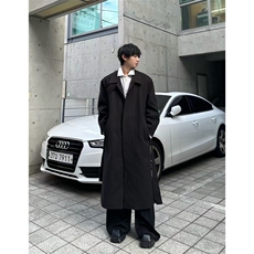 现货~2025新款垫肩毛呢大衣过膝长款收腰风衣外套Y976-P125，男装风衣，星座1004-3
