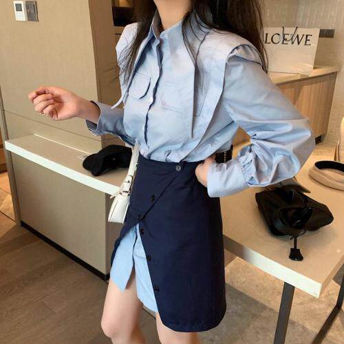 8964衬衫半裙两件套，女装衬衫，XTZ style