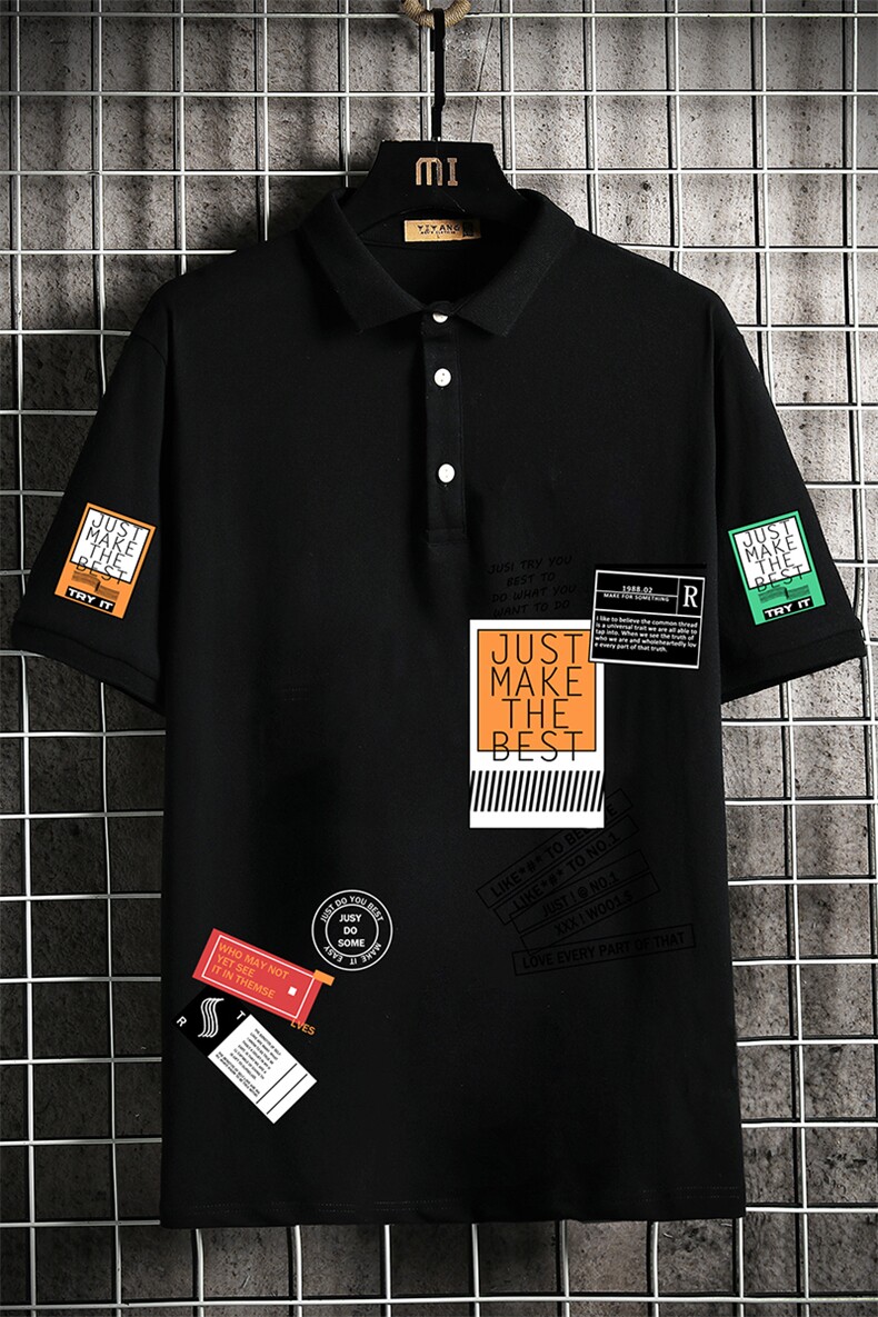 PL57121-P35翻领短袖polo衫男大码胖子半袖t恤男有领保罗衫,男装Polo衫,电商A040A