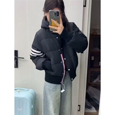 短款羽绒棉服秋冬设计2025新款立领保暖加厚针织拼接棉衣时尚外套，男装棉衣，星座506A