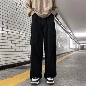 美式复古工装裤阔腿裤男潮牌痞帅休闲裤1001-1-XK05-P58