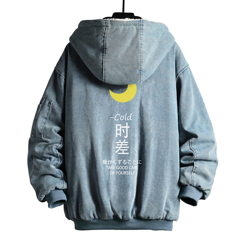NM53047-P140牛仔外套男大码加厚加绒棉衣男羊羔毛棉服男,男装棉衣,电商A040A