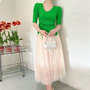 夏装新款冰丝上衣＋蝴蝶花纱裙套装,女装职业装,蕃米莉