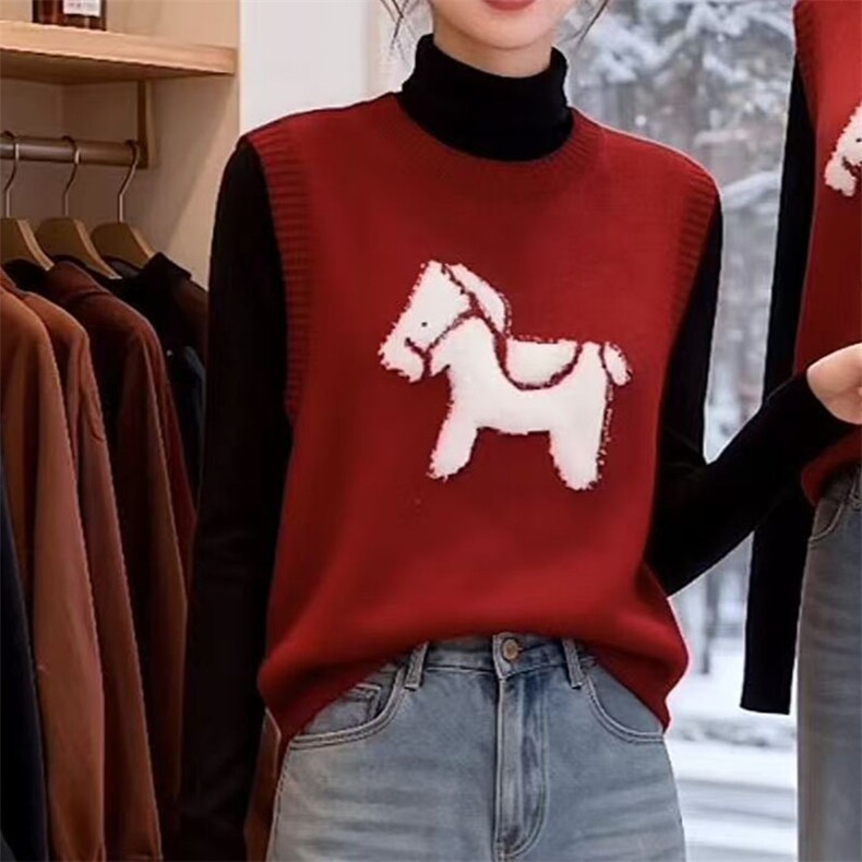 针织衫女春秋冬宽松薄款显瘦软糯低领毛衣打底衫内搭，女装针织衫/毛衣，萱芳婷羊绒