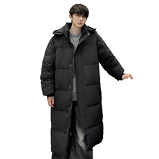 羽绒服男冬季新款宽松港风长款白鸭绒情侣外套YR932-P170(控价228，男装羽绒服，星座214-3