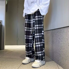 加绒日系大码休闲裤暗黑阔腿裤汉服七分裤工装裤中性AK922-P50，男装休闲裤，星座1109-3