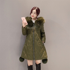 纯色时尚优雅拉链棉衣/棉服通勤2020年冬季修身，女装棉衣/棉服，尚娜萱