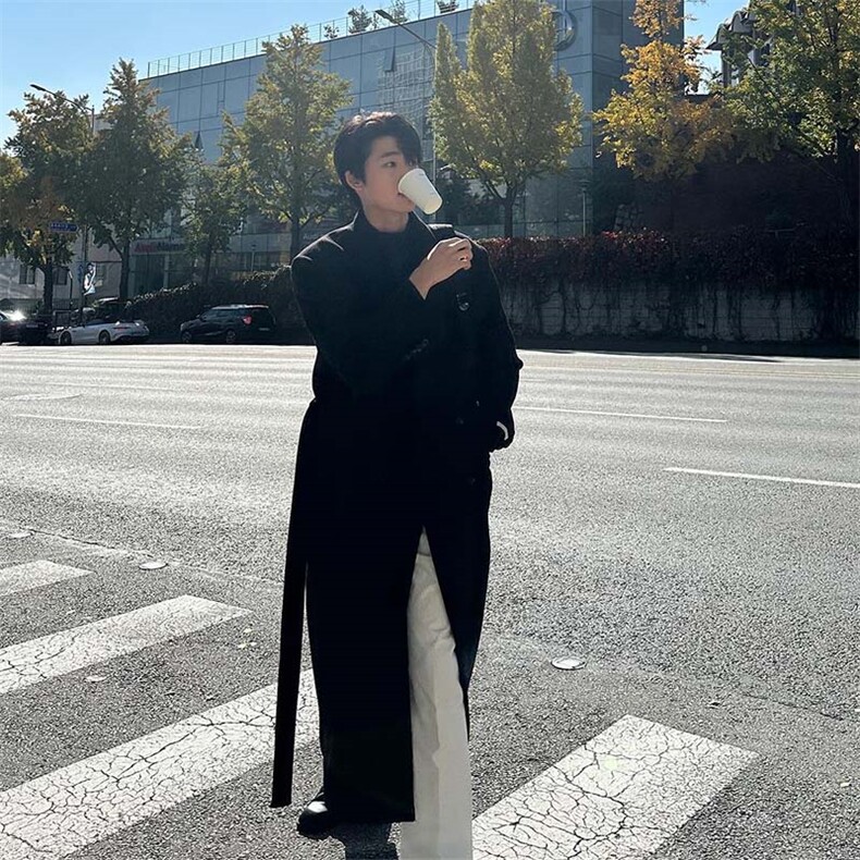 冬季韩版男士毛呢大衣美式中长款风衣夹克外套1209-P150,男装夹克,星座1004-3