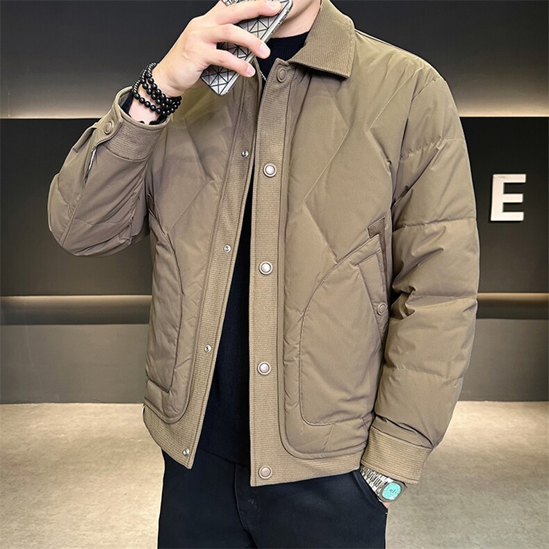 新标90白鸭绒2025年潮流时尚帅气轻薄羽绒服男YR6062-P200,男装羽绒服,电商D240-242