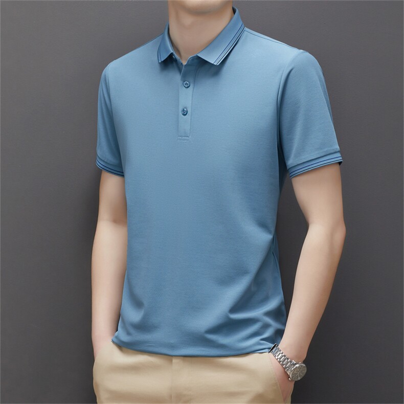 夏季男士2023新款短袖POLO衫休闲商务翻领上衣T恤MJ678-P60,男装Polo衫,星座1105-3