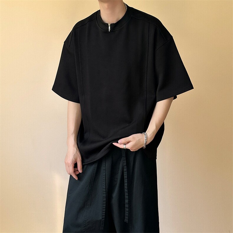 现货-主推设计感潮牌短袖T恤男个性半袖上衣A351-AT2473-P45,男装T恤,电商A351