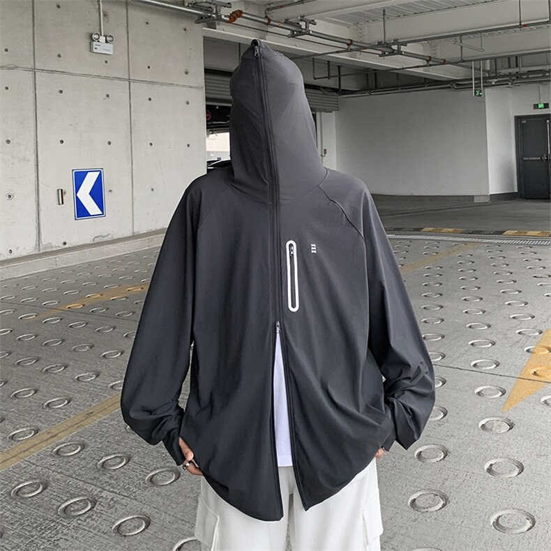 冰丝轻薄透气复古美式防紫外线外套宽松休闲防晒衣夏F1-p40,男装防晒衣,星座1008-2