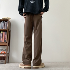现货主推款加大码直筒垂感纯色西裤S-3XL310A-2BK315P45控68，男装西裤，星座310A-2