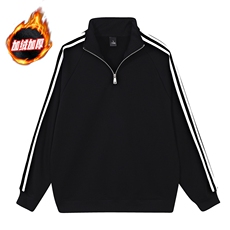 加绒奥粒绒重磅500克足POLO领拉链圆领卫衣外套RH143JR-P55，男装Polo衫，星座610B-1