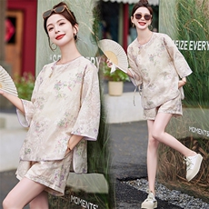 新款夏装2024年新中式女套装重工刺绣宽松防晒衣两件套，女装套装/套裙，曼娅璐