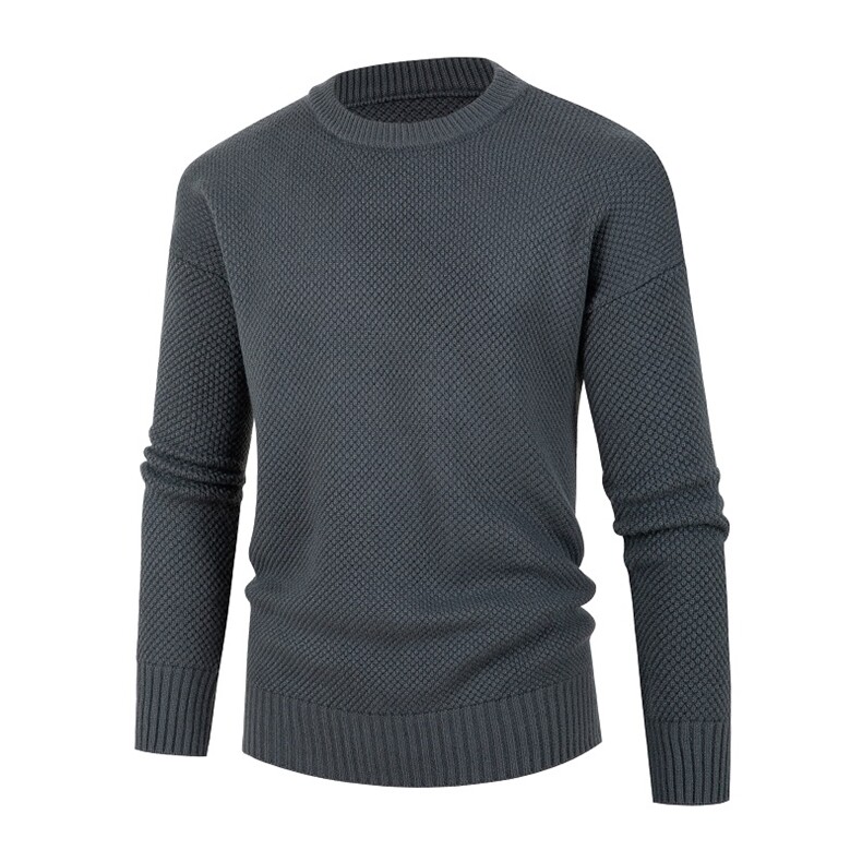 欧美秋冬季新款男士纯色针织套头毛衣男时尚简约百搭上衣外贸,男装针织衫/毛衣,星座306A
