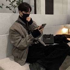 韩系外套男痞帅高街潮夹克穿搭衣服513AJK2504P55，男装夹克，星座513A