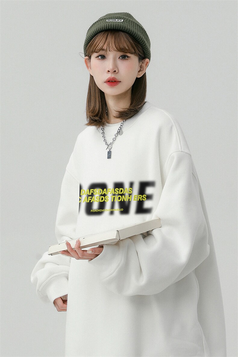 中性风23新款秋季时尚百搭宽松字母印花情侣卫衣W1030P30控48,男装卫衣,A247A