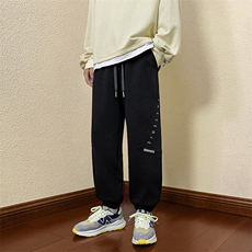 2023秋冬新款港风撞字母印花宽松束脚休闲裤运动裤K237-P60，男装休闲裤，星座914-3