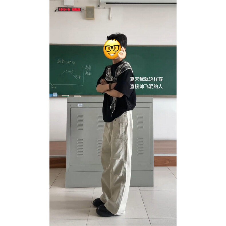 【有货】PX01CC-特P38格子拼接蝴蝶结短袖t恤男女,男装T恤,星座1007（原301D）