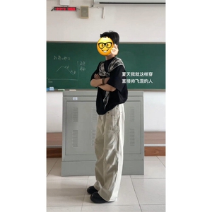 【有货】PX01CC-特P38 格子拼接蝴蝶结短袖t恤男女图片