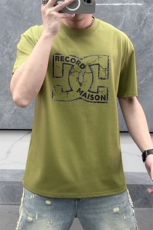 新高品质短袖上衣燙钻百搭款休闲圆领T恤大码简欧A-A501-P45，男装T恤，电商A227B（原钱塘4066-1）