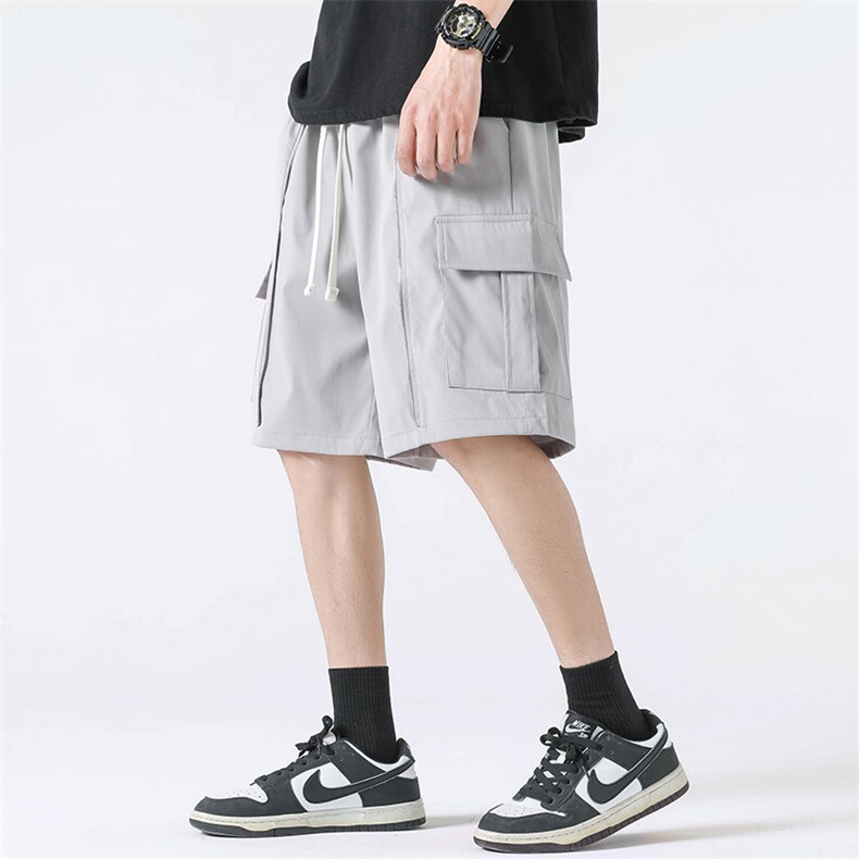 夏季新款冰丝垂感短裤无影墙休闲裤男免烫宽松凉感K23217-P35,男装牛仔裤,星座717