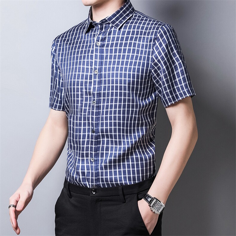 GBN516-2夏季新款男式休闲衬衫纯短袖时尚衬衣P480,男装衬衫,电商B360