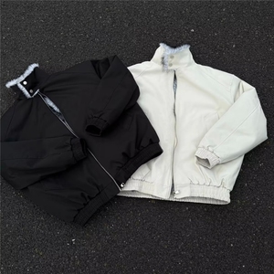 羊羔绒毛棉袄男士冬季2025新款加厚加绒连帽棉衣冬装情侣棉服外套图片