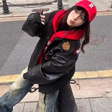 棒球服秋冬季2025年新款男女同款外套，女装短外套，星座1210-1