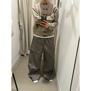 现货～复古老钱双排扣设计感针织开衫毛衣MY2578批68,6月初去西北旅行穿搭图片