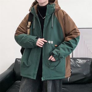 冬上新加棉加厚棉服港风休闲连帽棉衣外套男女 8325-P110控价158图片