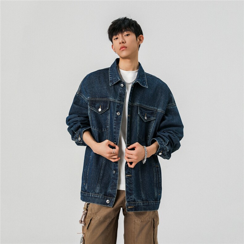 2025款抖音品质牛仔夹克宽松韩版工装潮流水洗外套N999/P98,男装工装外套,星座202