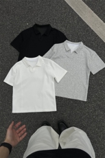 主推重磅POLO衫夏季短袖翻领半袖上衣cleanfit正肩t恤衫S419特28，男装Polo衫，电商A233-1