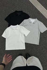 主推重磅POLO衫夏季短袖翻领半袖上衣cleanfit正肩t恤衫S419特28图片