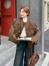 《新款》软糯-亲肤-轻薄款夹棉加绒棉服2C087-1850-P205-K285，女装棉衣/棉服，2C087