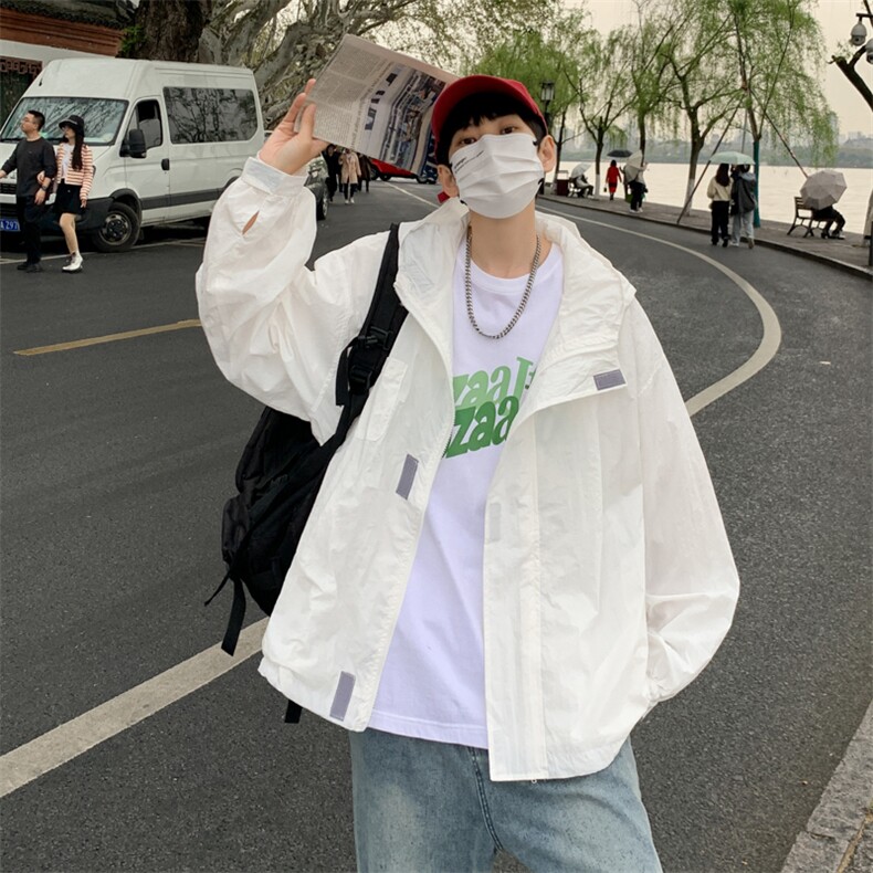 防晒衣男超薄透气夏季外套潮流学生宽松帅气情侣夹克衫F0881-P40,男装夹克,星座308B-2