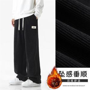 加绒直筒休闲百搭裤垂顺质感拖地裤X2888-常规特批45加绒特批55图片
