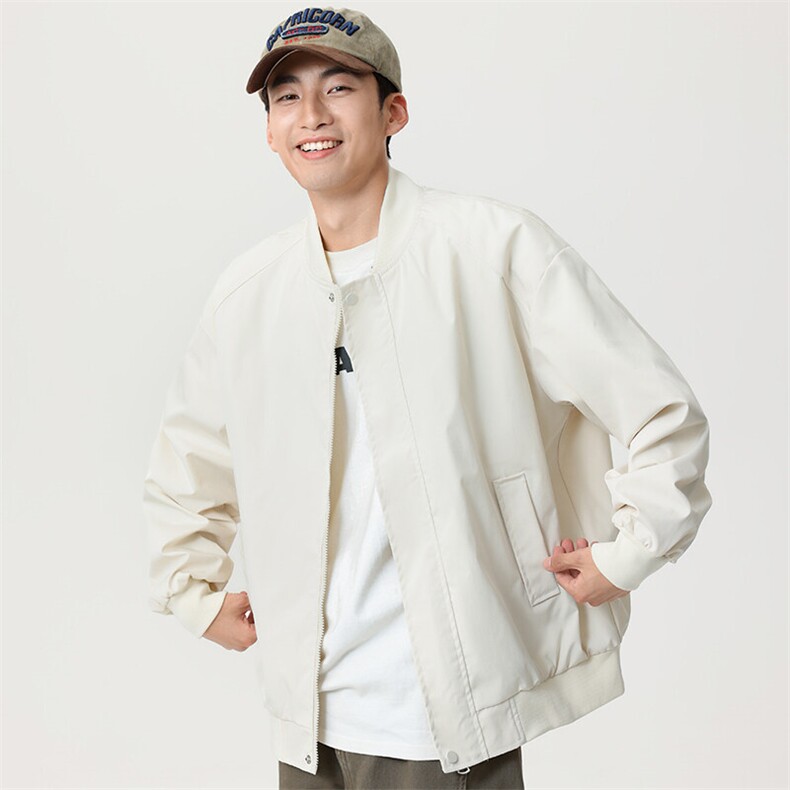 春季新款现货宽松棒球服男休闲简约百搭潮流夹克上衣外套6603-P60，男装夹克，电商B306