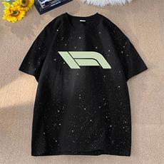 量大优供抖音视频支持得物配合二开美式满天星亮片短袖T恤MTX599，男装T恤，电商A486-1
