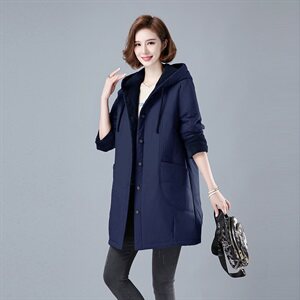 2024年新品棉服中长款加厚保暖棉衣纯色3973款图片