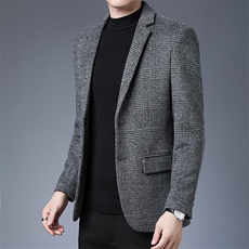 CKM3818钱塘2020-2中年男士冬季厚款时尚休闲简约西服外套P152，男装西服，钱塘207-2