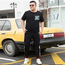 男加肥加大码印花圆领短袖T恤5032-1_T81(M-4XP405XL-9XLP45)，男装T恤，星座1516-1